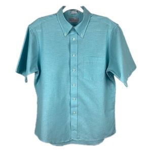 90’s Blue Button Up Polo Vintage Collared Shirt